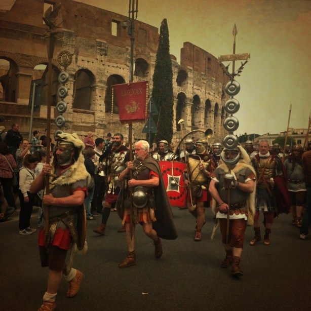 Historic Parade by the Colosseum, Rome