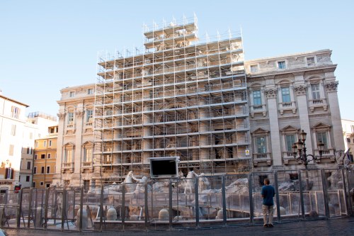 Trevi Fountain Under Restoration