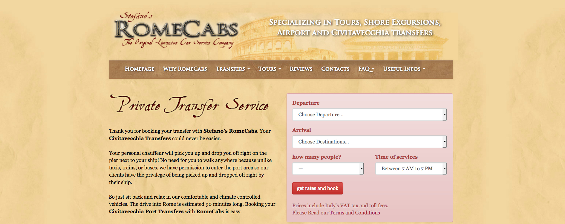 RomeCabs Civitavecchia Transfers