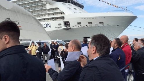 Civitavecchia Port Transfers_ Drivers waiting on Pier. RomeCabs