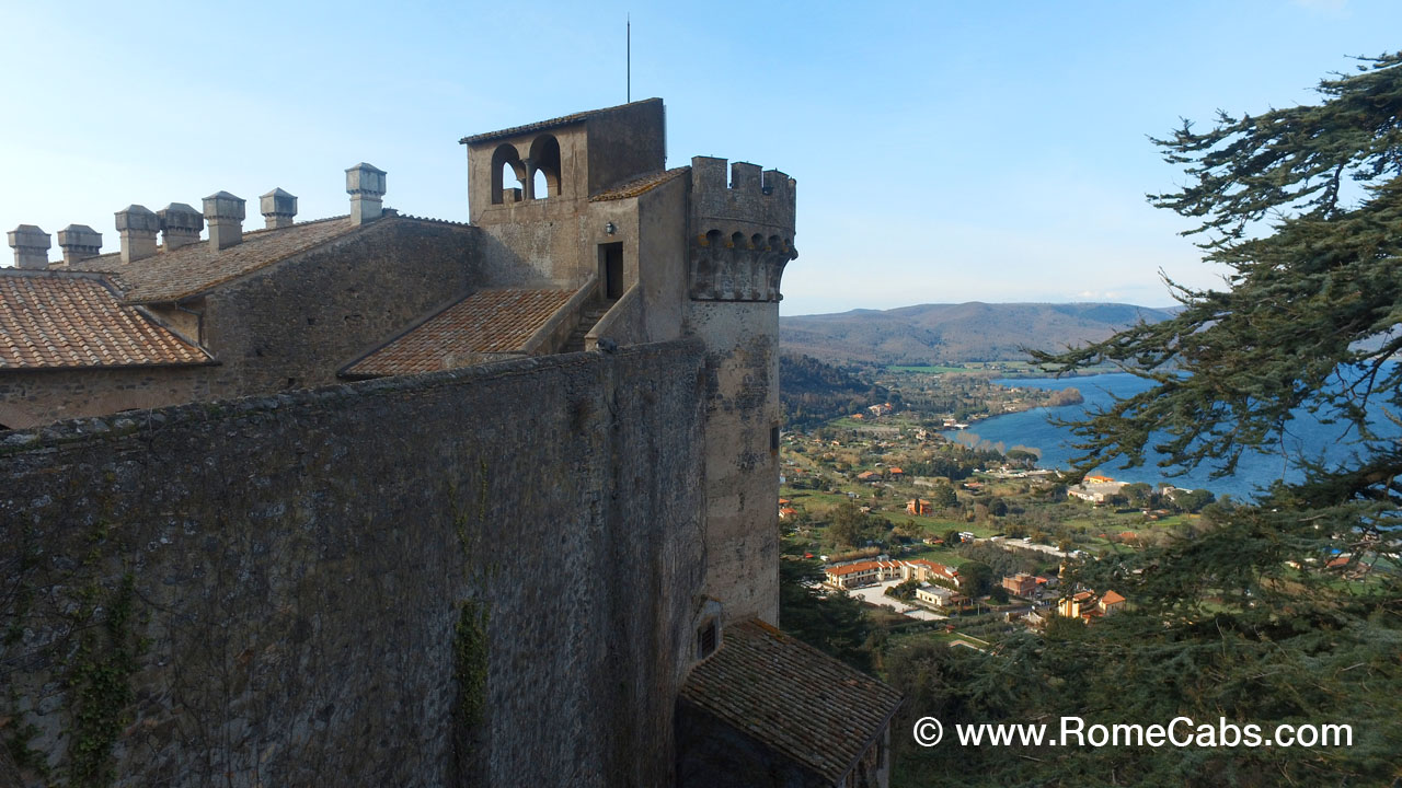 Bracciano Castle view from the rampart - RomeCabs
