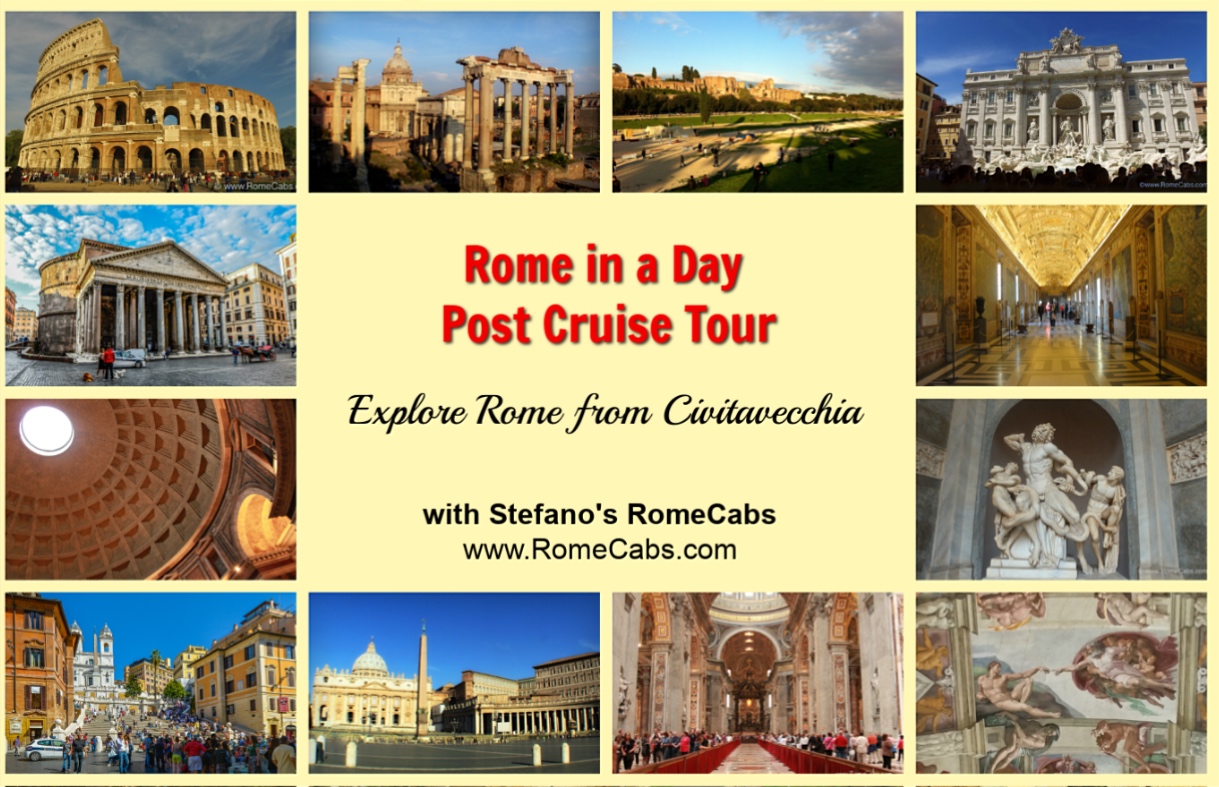 ROME IN A DAY POST CRUISE TOUR with Stefano's RomeCabs