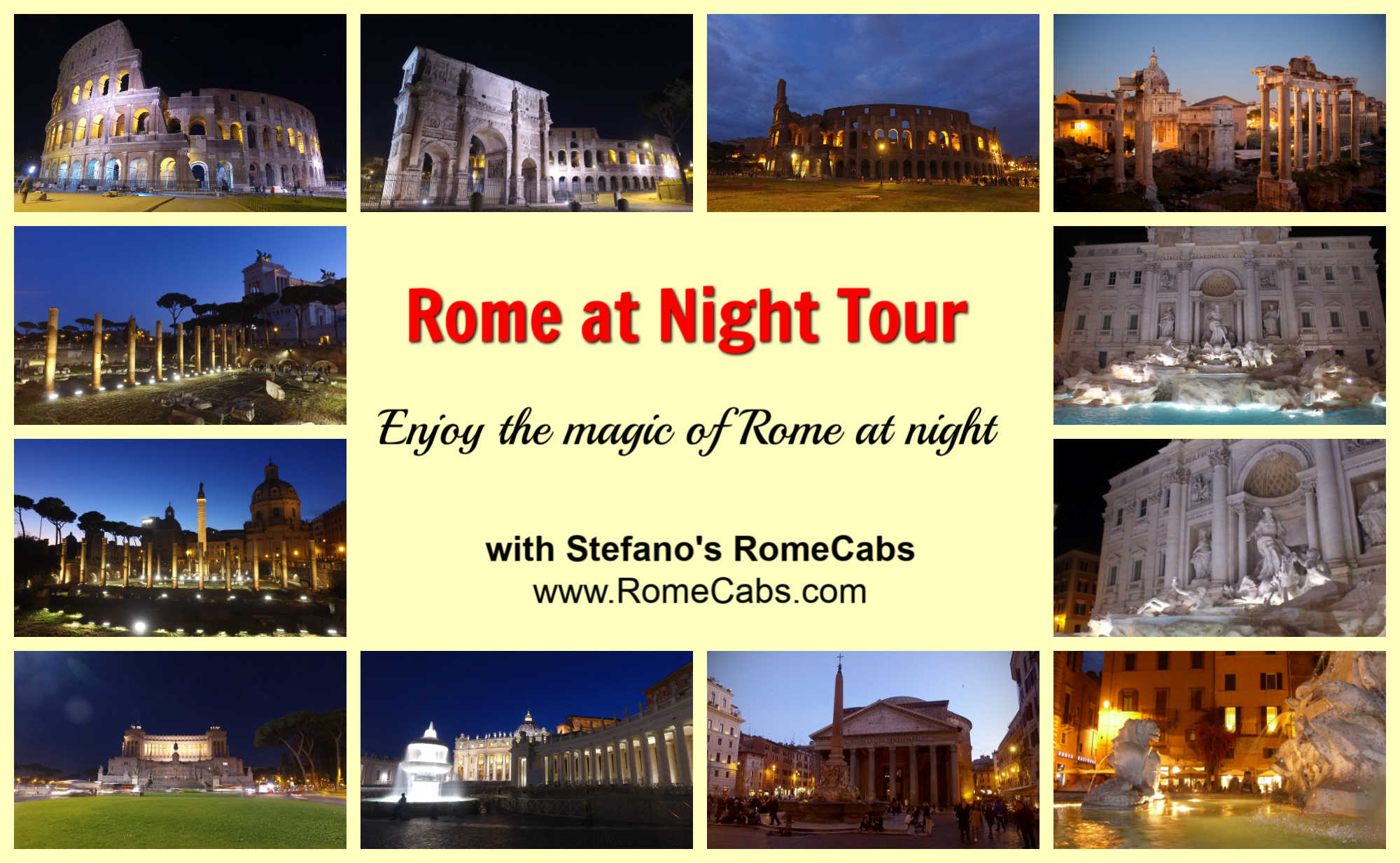 Rome Tours & Shore Excursions - Itineraries, Photos, Videos - ROME AT NIGHT