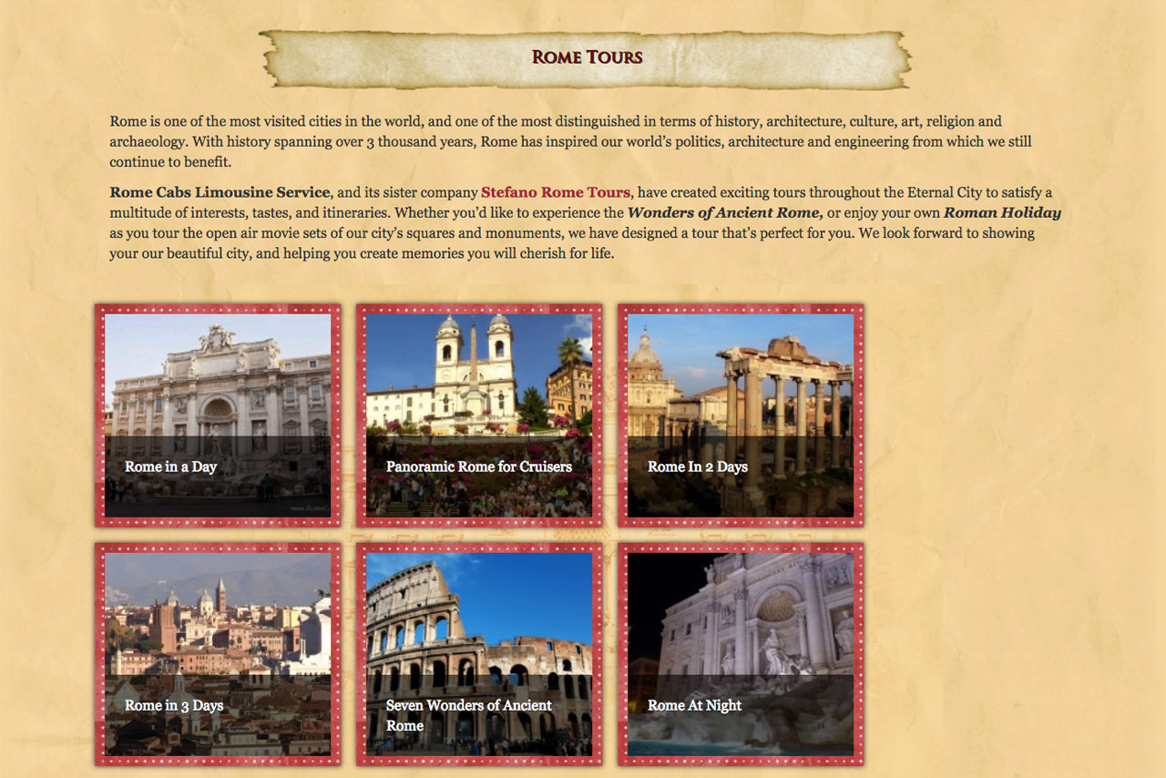 Rome Day Tours - www.RomeCabs.com